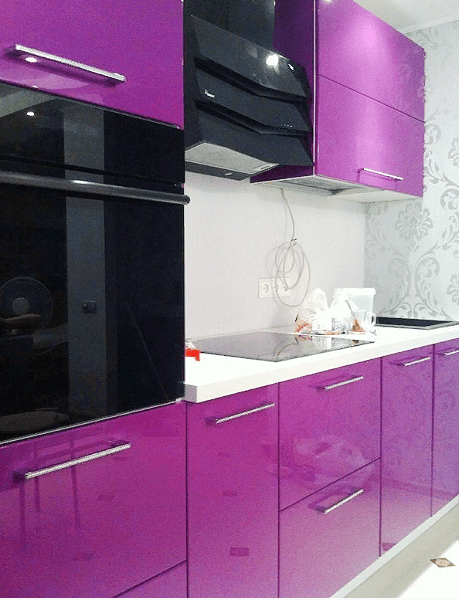 Закажите индивидуальный расчет фиолетовой кухни №4